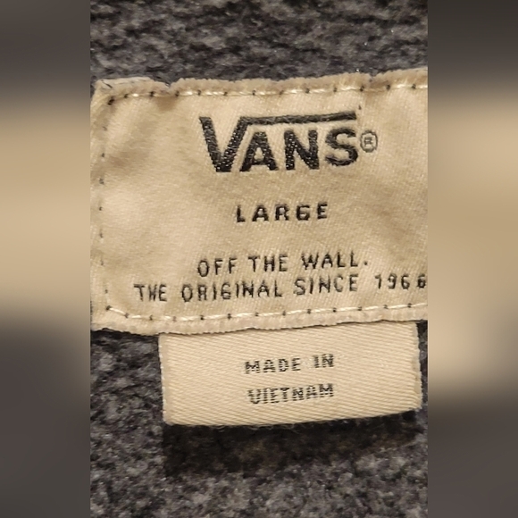 Vans | Dark Grey and Black Logo Hoodie Size Large - Picture 10 of 10